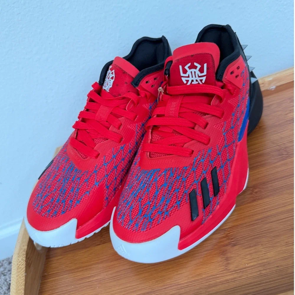 Adidas Marvel Spider-Man DON Issue 4 J Basketball Shoes Red Black HR1616 Size 6Y